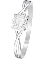 CARATELLI Złoty pierścionek "Elisabeth" z diamentami rozmiar: 52. Szare pierścionki damskie CARATELLI, z diamentem, złote. Za 1,283.99 zł.