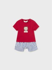 Mayoral Komplet t-shirt i spodenki 1253 Kolorowy. Spodnie niemowlęce Mayoral, bez wzorów, z bawełny. Za 149.99 zł.