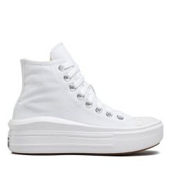 Trampki Converse. Białe trampki damskie Converse, bez wzorów, bez zapięcia. Za 259.99 zł.
