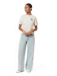 Scotch & Soda Koszulka w kolorze kremowym rozmiar: XL. Brązowe bluzki damskie Scotch & Soda, xl, bez wzorów, z bawełny, bez kołnierzyka, bez ramiączek. Za 79.21 zł.