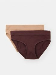 Bezszwowe figi z wysokim stanem 2 pack - wielobarwny. Figi Sinsay, bez wzorów. Za 22.99 zł.