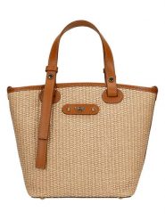 Wojas Torebka w kolorze beżowym - 30 x 21 x 11,5 cm rozmiar: onesize. Brązowe torebki klasyczne damskie Wojas, z materiału, przez ramię, bez dodatków. Za 382.13 zł.