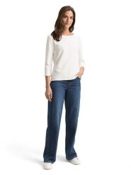 Tom Tailor Bluzka w kolorze kremowym rozmiar: XS. Brązowe bluzki damskie Tom Tailor, xs, bez wzorów, z bawełny, bez kołnierzyka, bez ramiączek. Za 56.93 zł.