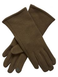 MOSS COPENHAGEN Rękawiczki "Riin" w kolorze khaki rozmiar: onesize. Brązowe rękawiczki damskie Moss Copenhagen, bez wzorów, z bawełny. Za 70.45 zł.