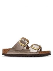 Birkenstock Klapki Arizona 1020882 Brązowy. Brązowe klapki damskie Birkenstock, bez wzorów, ze skóry, bez obcasa, bez zapięcia. Za 539.99 zł.