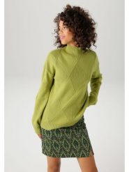 Aniston Sweter w kolorze zielonym rozmiar: 48. Zielone swetry klasyczne damskie Aniston, bez kołnierzyka. Za 56.79 zł.