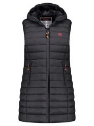 Geographical Norway Kamizelka pikowana "Vatikolor" w kolorze czarnym rozmiar: S. Czarne kamizelki damskie Geographical Norway, s, bez wzorów, bez kaptura. Za 146.45 zł.