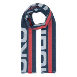 Zimowy szalik retro Siroko Bandai Blue. Niebieskie szaliki damskie SIROKO, na zimę, bez wzorów, z tkaniny. Za 62.00 zł.