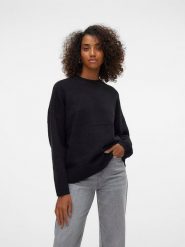 Vero Moda Sweter w kolorze czarnym rozmiar: XXL. Czarne swetry klasyczne damskie Vero Moda, xxl, z wełny, bez kołnierzyka. Za 83.03 zł.