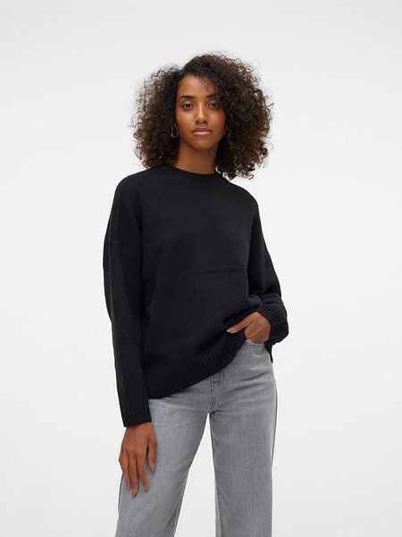 Vero Moda Sweter w kolorze czarnym rozmiar: XXL. Czarne swetry klasyczne damskie Vero Moda, xxl, z wełny, bez kołnierzyka. Za 83.03 zł.