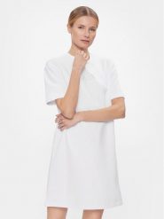 Armani Exchange Sukienka codzienna 3DYA89 YJFHZ 1000 Biały Regular Fit. Białe sukienki damskie Armani Exchange, bez wzorów, z bawełny, bez ramiączek. Za 309.99 zł.