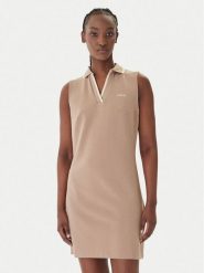 Guess Sukienka codzienna V6GK02 K2928 Beżowy Regular Fit. Brązowe sukienki damskie Guess, z aplikacjami, z syntetyku, bez ramiączek. Za 344.99 zł.