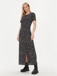 Tommy Jeans Sukienka letnia Tjw Ditsy Midi Slit Dress DW0DW17418 Czarny Slim Fit. Czarne sukienki damskie Tommy Jeans, bez wzorów, z jeansu, bez ramiączek. Za 359.99 zł.