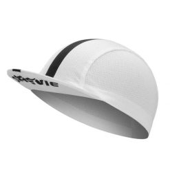 Czapka rowerowa wentylowana lekka oddychająca - biało-czarna. Czarne czapki z daszkiem damskie DAREVIE, na lato, bez wzorów, z materiału. Za 84.99 zł.