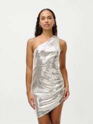 LeGer Sukienka "Sontje" w kolorze srebrnym rozmiar: 38. Szare sukienki damskie LeGer, bez wzorów, bez ramiączek. Za 173.99 zł.