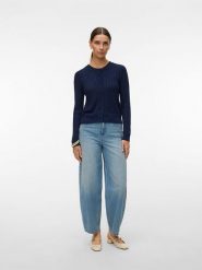 Vero Moda Kardigan w kolorze granatowym rozmiar: L. Niebieskie kardigany damskie Vero Moda, l, bez wzorów, z wiskozy. Za 96.60 zł.