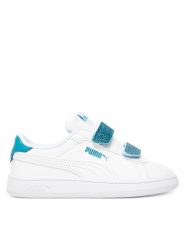 Puma Sneakersy Smash 3.0 L Glitter Velcro V Inf 395610 08 Biały. Białe buty sportowe dziewczęce Puma, ze skóry, bez zapięcia. Za 149.99 zł.