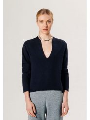 Rodier Wełniany sweter w kolorze granatowym rozmiar: L. Niebieskie swetry klasyczne damskie Rodier, l, z wełny, bez kołnierzyka. Za 247.99 zł.