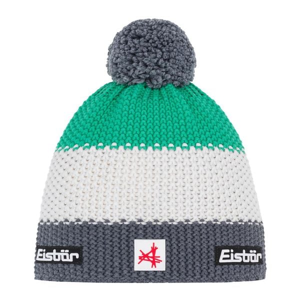 Czapka Eisbar Star Pompon MÜ SA. Zielone czapki damskie Eisbär, bez wzorów, z wełny. Za 205.51 zł.