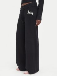 Juicy Couture Spodnie dzianinowe JCWBJ226310 Czarny Relaxed Fit. Czarne spodnie materiałowe damskie Juicy Couture, bez wzorów, z dzianiny. Za 449.99 zł.