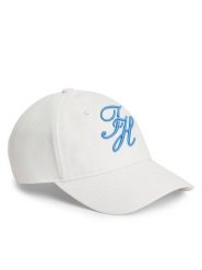 Tommy Hilfiger Czapka z daszkiem Logo Embroidery Baseball Cap AW0AW18338 Biały. Białe czapki z daszkiem damskie Tommy Hilfiger, bez wzorów, z bawełny. Za 209.99 zł.