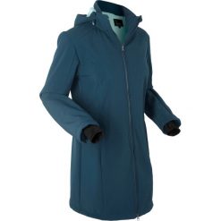 Długa kurtka softshell z polarem barankiem bonprix ciemnoniebieski. Niebieskie kurtki damskie bonprix, z polaru. Za 189.99 zł.