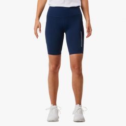 Krótkie legginsy treningowe damskie Swedemount Core Pocket Tights szybkoschnące. Niebieskie legginsy damskie SWEDEMOUNT, z tkaniny, bez zapięcia, do biegania. W wyprzedaży za 95.00 zł.