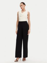 DKNY Kombinezon DD4JGD26 Czarny Regular Fit. Czarne sukienki damskie DKNY, bez wzorów, z syntetyku, bez ramiączek. Za 389.99 zł.