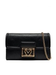 LOVE MOSCHINO Torebka JC4093PP1NLI0000 Czarny. Czarne torebki wieczorowe damskie Love Moschino, bez wzorów, ze skóry, bez dodatków. Za 499.99 zł.