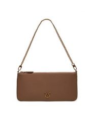 PINKO Torebka Horizontal Flat AI 24-25- PCPL 102747 A0F1 Brązowy. Brązowe torebki wieczorowe damskie Pinko, bez wzorów, ze skóry, bez dodatków. Za 679.99 zł.