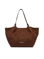 LOVE MOSCHINO Torebka JC4220PP0PKF131A Brązowy. Brązowe shopper bag Love Moschino, bez wzorów, z materiału, bez dodatków. Za 1,029.00 zł.