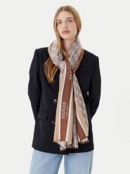 Guess Szal AM9565 POL03 Beżowy. Brązowe szaliki damskie Guess, z aplikacjami, z materiału. Za 279.99 zł.