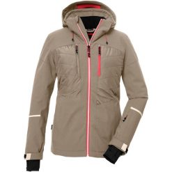 Kurtka damska Killtec KSW 86 WMN SKI JCKT. Brązowe kurtki damskie Killtec, na zimę, bez wzorów, bez kaptura. Za 849.99 zł.