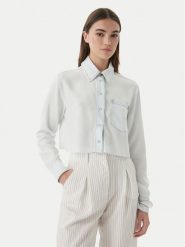 Patrizia Pepe Koszula 2C1665/D9A0-CB20 Niebieski jasny Regular Fit. Niebieskie koszule damskie Patrizia Pepe, bez wzorów, z lyocellu, bez kołnierzyka, bez ramiączek. Za 1,109.00 zł.