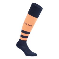 Skarpety do rugby R500 DAMSKIE. Brązowe skarpetki damskie OFFLOAD, bez wzorów, z elastanu. Za 19.99 zł.
