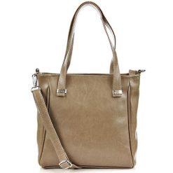 Torebka skórzana beżowa DAN-A T329. Brązowe torebki klasyczne damskie DAN-A, ze skóry, bez dodatków. Za 299.99 zł.