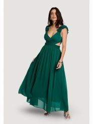 Morgan Sukienka wieczorowa 251-RISSAL Zielony Regular Fit. Zielone sukienki damskie Morgan, bez wzorów, z syntetyku, wizytowe, bez ramiączek. Za 549.99 zł.