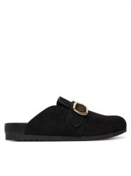 Guess Klapki FLPGAL ESU06 Czarny. Czarne klapki damskie Guess, z aplikacjami, z materiału, bez obcasa, bez zapięcia. Za 549.99 zł.