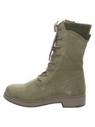 Think! Skórzane kozaki "Cogita" w kolorze khaki rozmiar: 38. Brązowe kozaki damskie Think!, na zimę, bez obcasa, bez zapięcia. Za 528.45 zł.