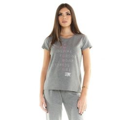 Damska koszulka Leone z krótkim rękawem Leisure. Szare bluzki damskie LEONE 1947 APPAREL, l, bez wzorów, z tkaniny, sportowe, bez kołnierzyka, bez ramiączek. W wyprzedaży za 98.90 zł.