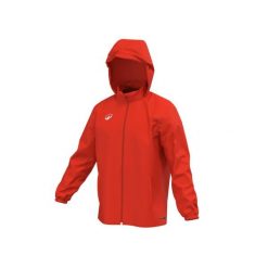 Kurtka wiatrówka piłkarska Kipsta Essential Club 50. Czerwone kurtki damskie KIPSTA, xl, bez wzorów, z materiału, bez kaptura. Za 69.99 zł.