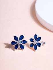 Heliophilia Srebrne kolczyki-wkrętki z cyrkoniami rozmiar: onesize. Niebieskie kolczyki damskie Heliophilia, z cyrkonią, srebrne. Za 86.99 zł.