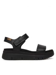 Pikolinos Sandały Palma W4N-0940 Czarny. Czarne sandały damskie Pikolinos, bez wzorów, ze skóry, bez obcasa, na płaskiej podeszwie, bez zapięcia. Za 559.99 zł.