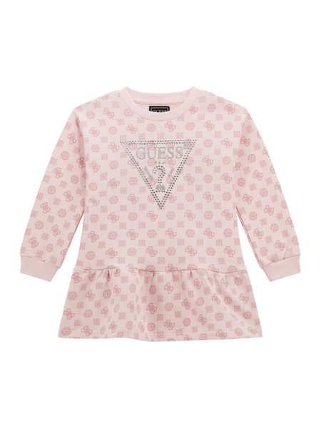 Guess Sukienka codzienna K5BK18 KAD74 Różowy Regular Fit. Czerwone sukienki dziewczęce Guess, z aplikacjami, z bawełny, bez ramiączek, proste. Za 119.99 zł.