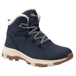 Buty trekkingowe damskie Jack Wolfskin Everquest Texapore Mid W. Niebieskie obuwie trekkingowe damskie Jack Wolfskin, z materiału, bez zapięcia. Za 652.00 zł.