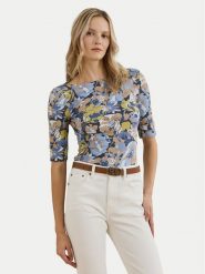 LAUREN RALPH LAUREN Bluzka 200963890001 Kolorowy Slim Fit. Bluzki damskie Lauren Ralph Lauren, xs, bez wzorów, z bawełny, bez kołnierzyka, bez ramiączek. Za 299.99 zł.