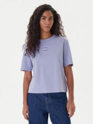 Tommy Jeans T-Shirt Badge DW0DW22202 Niebieski Boxy Fit. Niebieskie t-shirty damskie Tommy Jeans, xxs, bez wzorów, z bawełny, bez kołnierzyka. Za 149.99 zł.