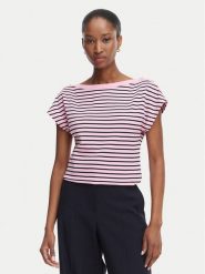 Tommy Hilfiger T-Shirt Gold Btn Cap WW0WW50942 Kolorowy Slim Fit. T-shirty damskie Tommy Hilfiger, s, bez wzorów, z bawełny, bez kołnierzyka. Za 289.99 zł.