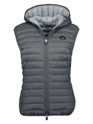 Geographical Norway Kamizelka pikowana "Vafne" w kolorze szarym rozmiar: M. Szare kamizelki damskie Geographical Norway, m, bez wzorów, bez kaptura. Za 157.45 zł.