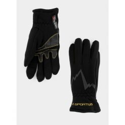 Rękawice La Sportiva Stretch Gloves. Czarne rękawiczki damskie La Sportiva, bez wzorów. Za 235.99 zł.